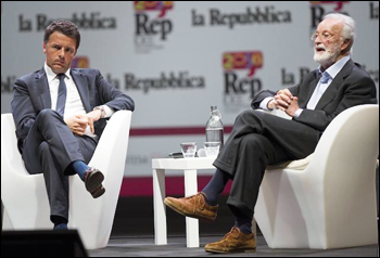 Matteo Renzi scolaretto di Eugenio Scalfari 