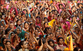 Le donne musulmane protestano in india 