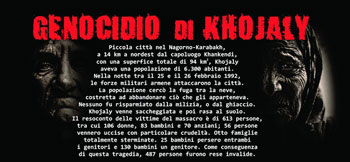 Negorno Karabakh: in ricordo di Khojaly 