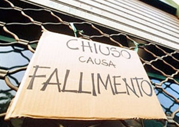 Fallimenti: +12% nel primo trimestre