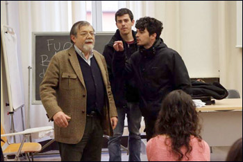 Weber, Panebianco e  studenti contestatori 