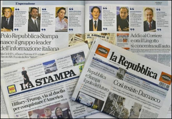 Repubblica-La Stampa:   tutela del pluralismo 