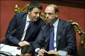 Il passato non calma   Alfano e Renzi 