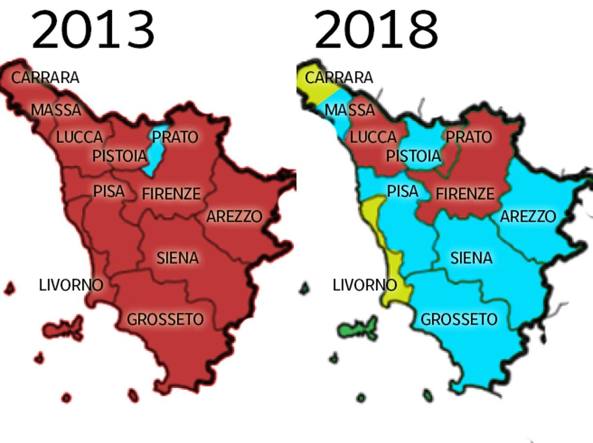 La Toscana non più rossa 