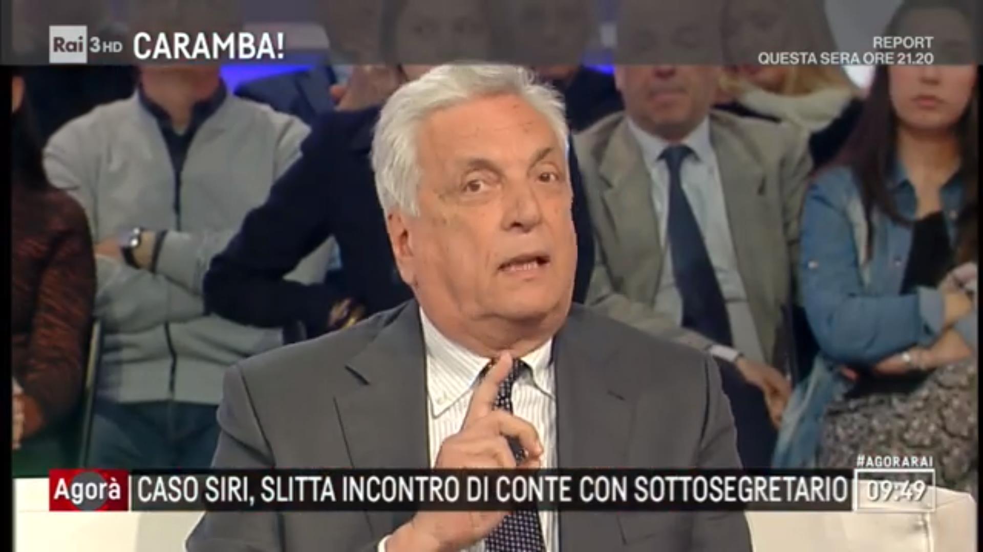 Caso Siri, intervento di Diaconale ad “Agorà”