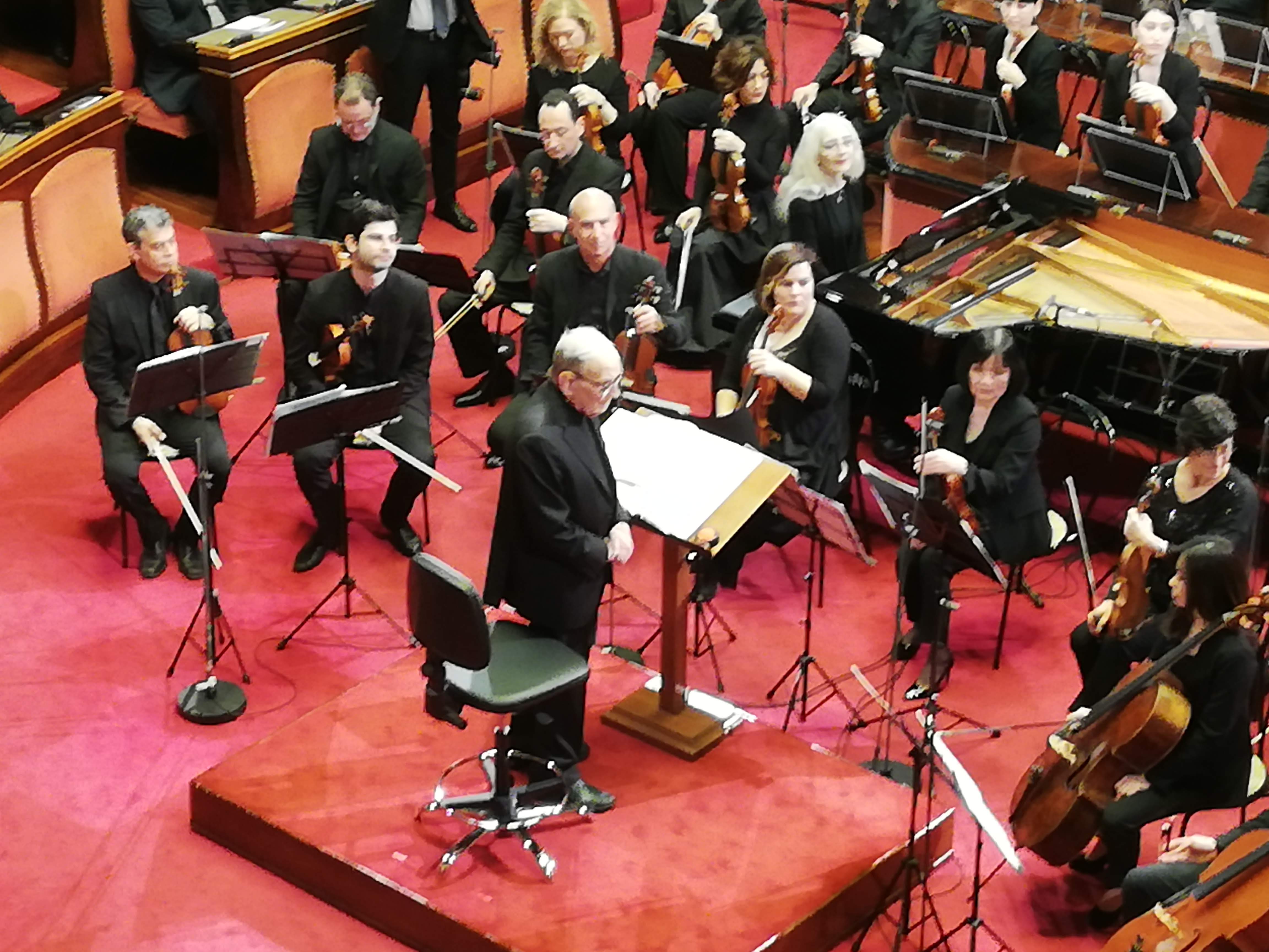 Applausi per il concerto di Morricone al Senato