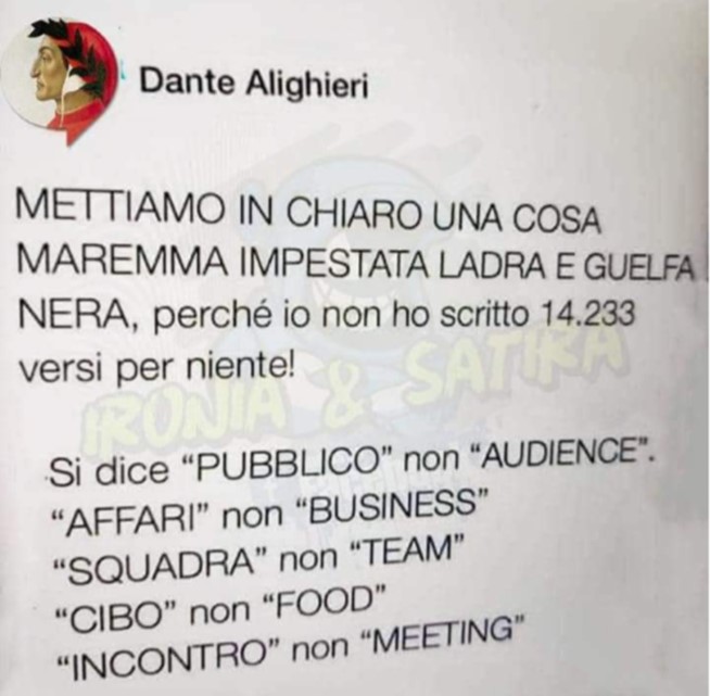 Lingua italiana, ancora uno sforzo!