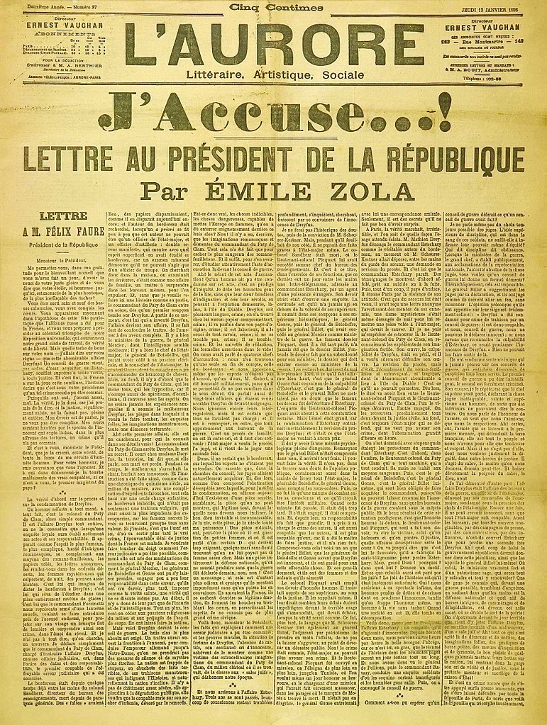 “J’accuse!”: da Émile Zola a Luc Montagnier 