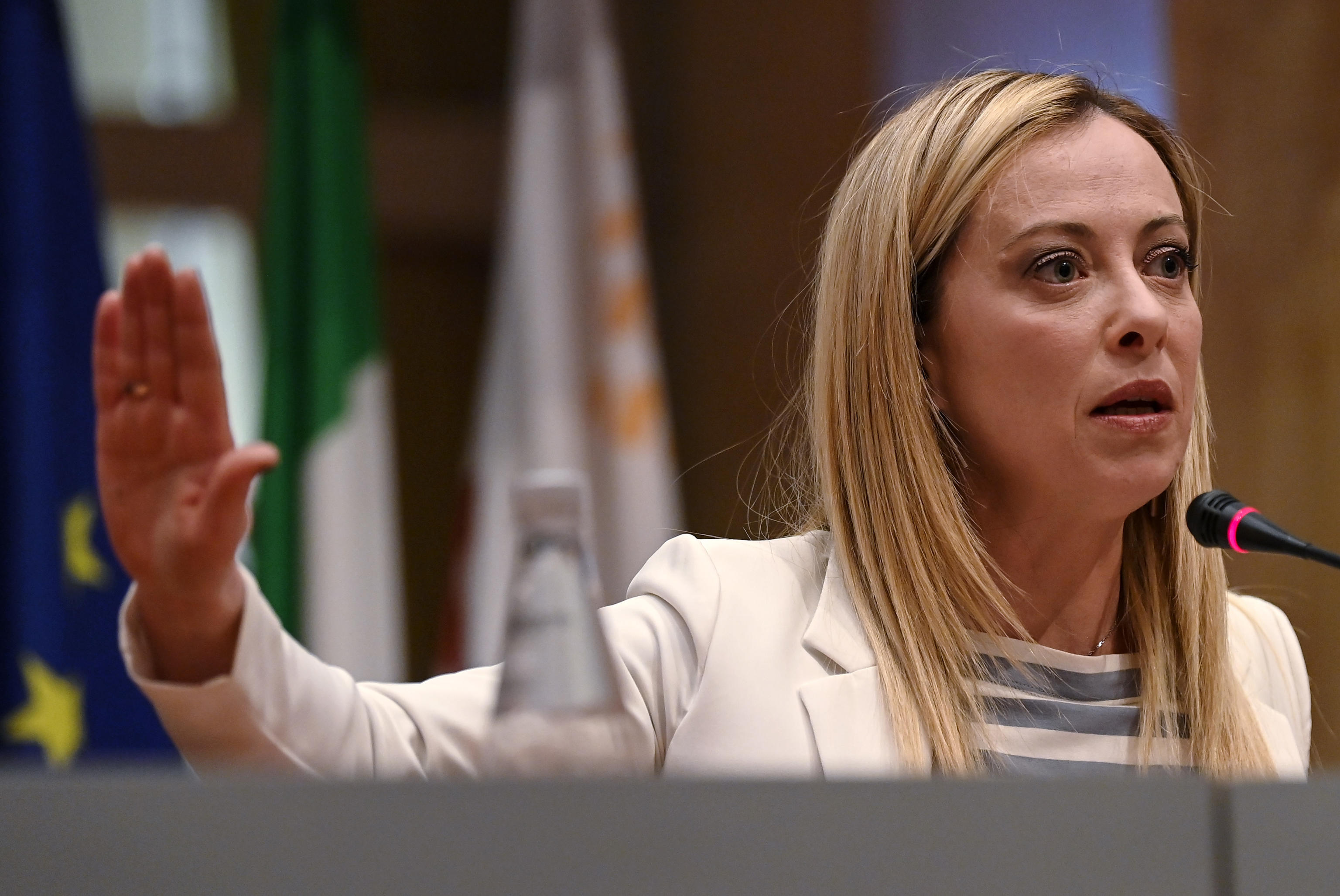 Meloni: “Normale che l’opposizione abbia poco spazio sui media?” 