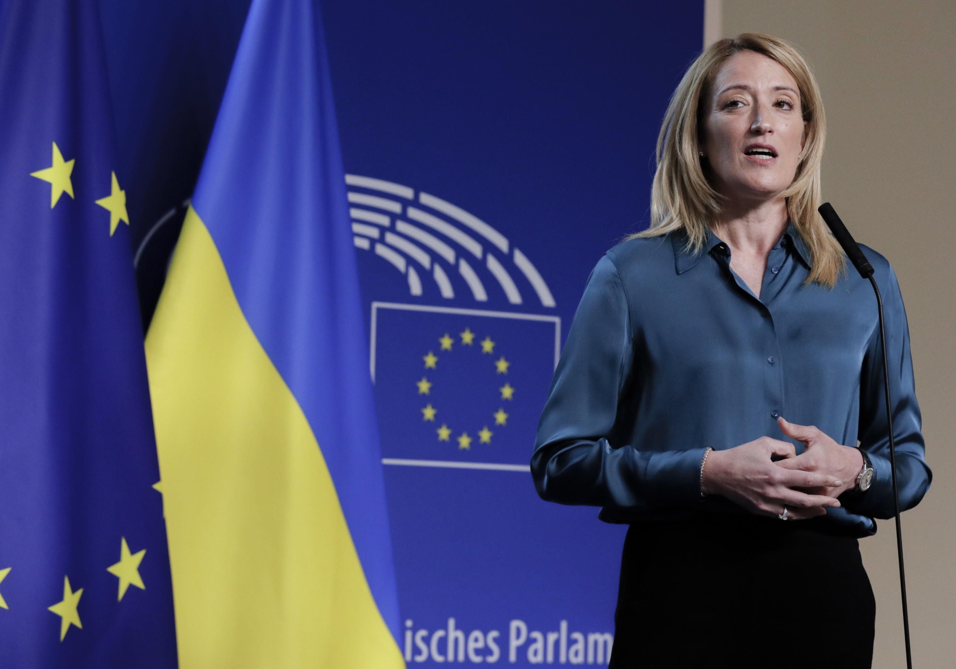 Ucraina, Metsola: “L’Unione europea non ha paura della Russia” 