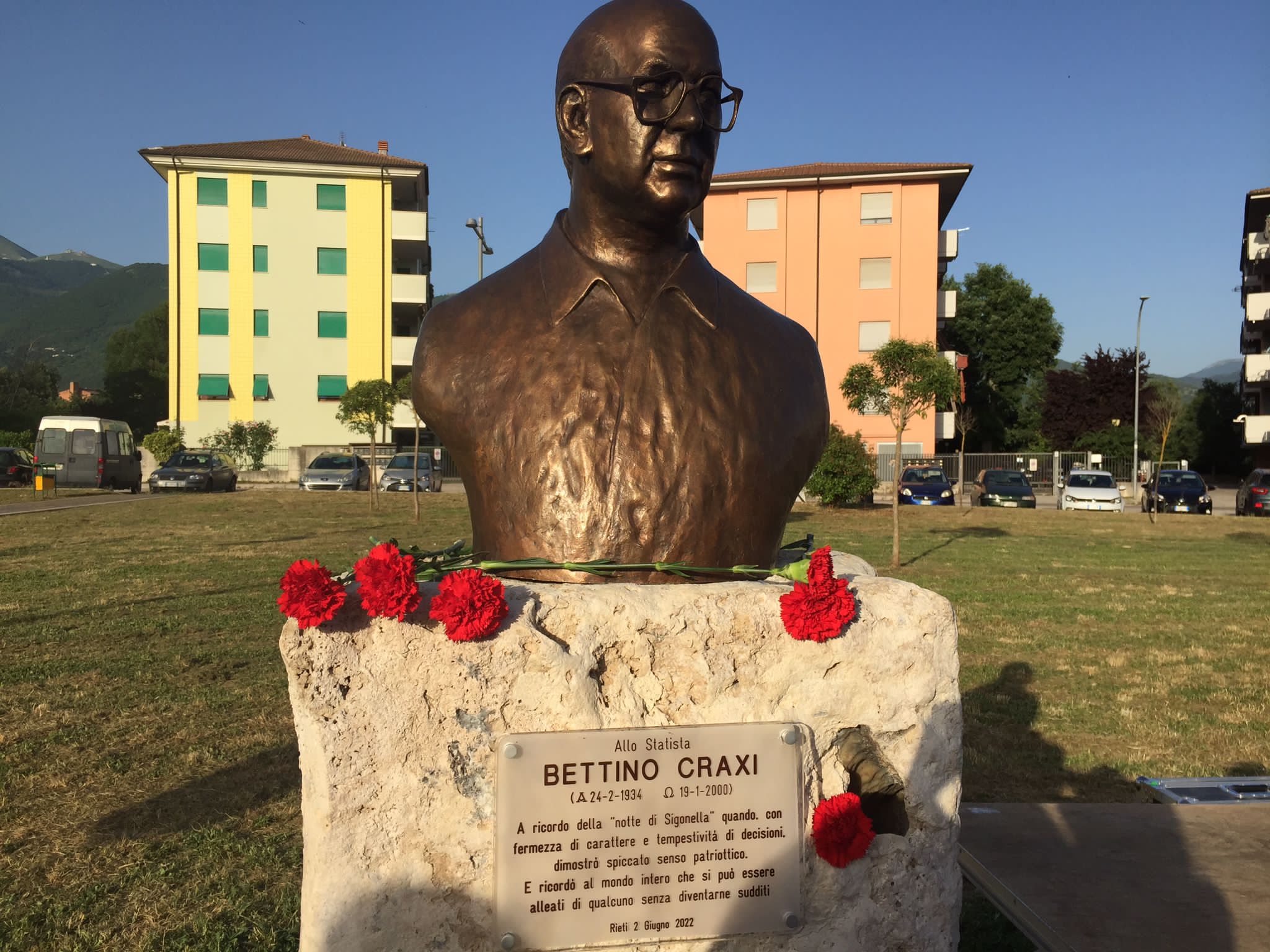 A Rieti un busto in memoria di Bettino Craxi