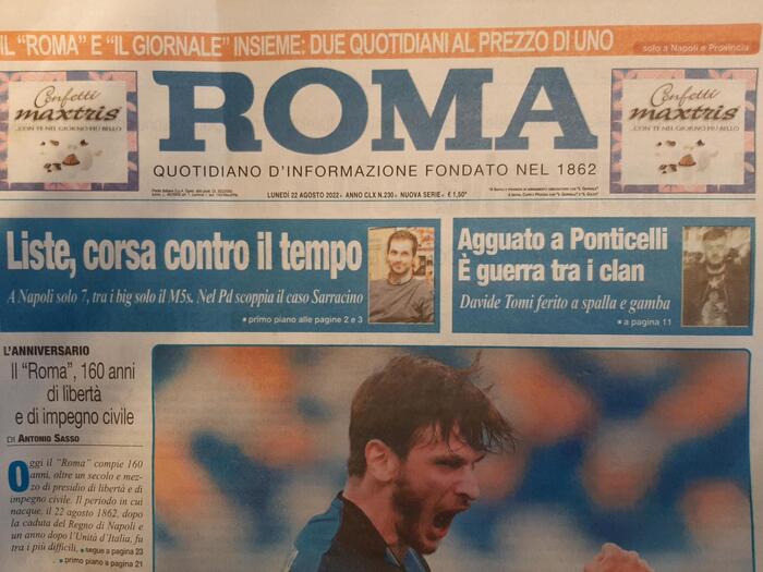 Il Roma supera 160 anni di vita
