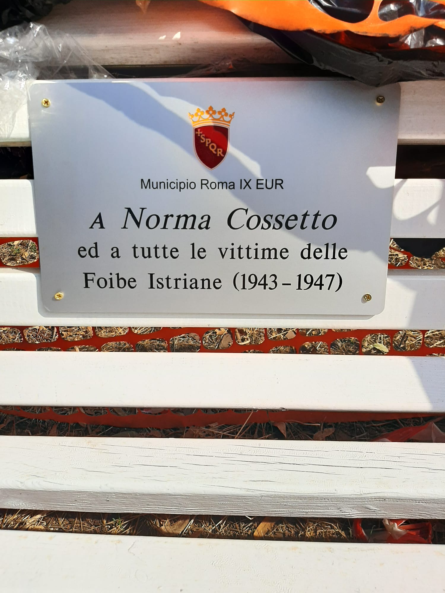 Una “panchina tricolore” in memoria di Norma Cossetto 