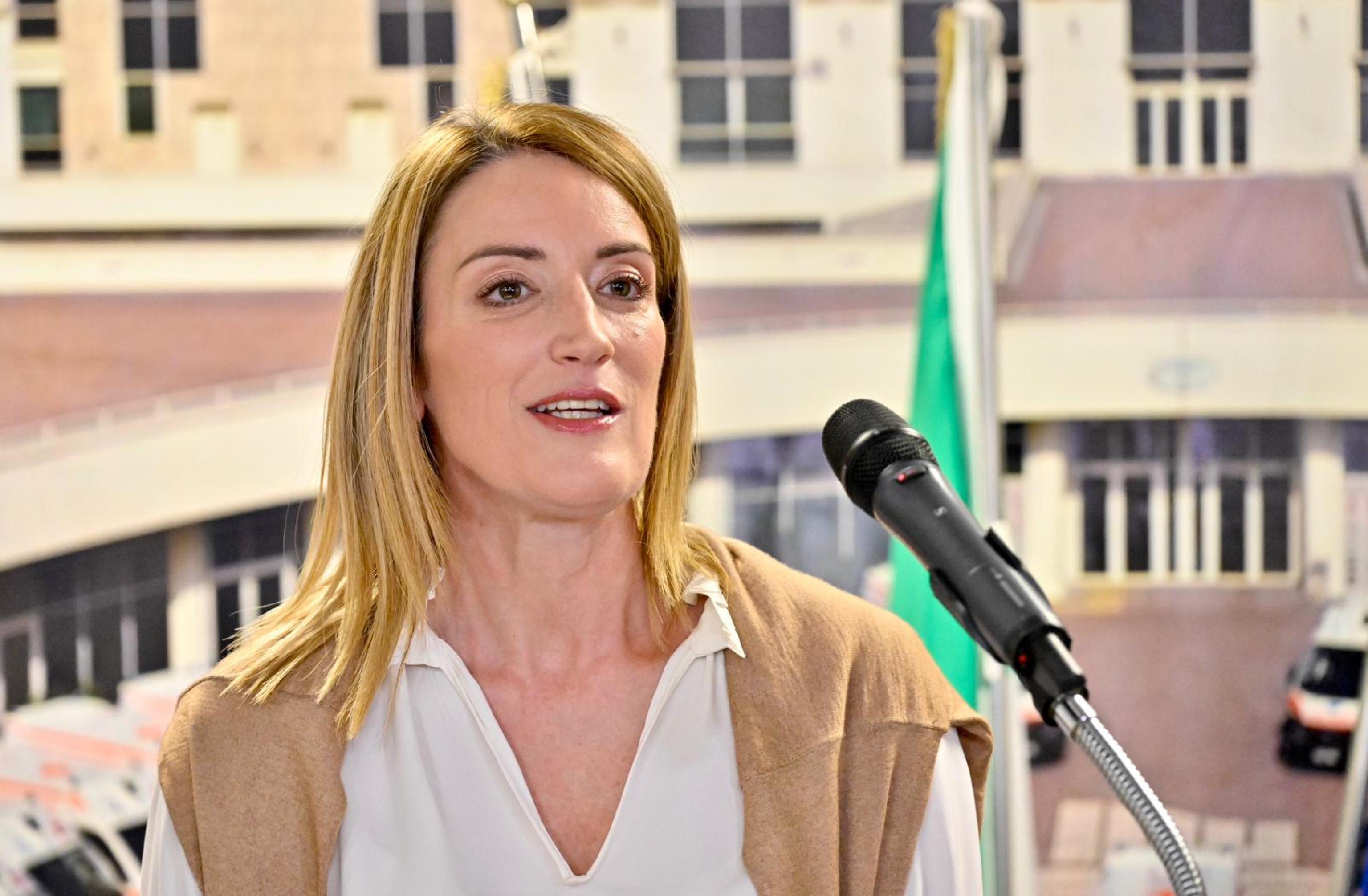 Metsola in Italia: “Sono qui per unire”