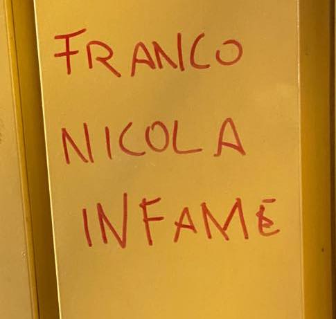 “Franco Nicola infame”: la minaccia al minisindaco di centrodestra