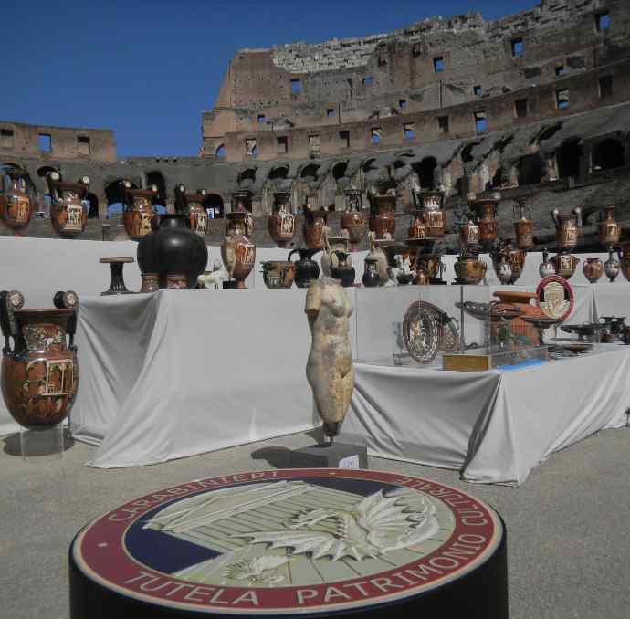 Carabinieri, recuperate in un anno 105mila opere d’arte