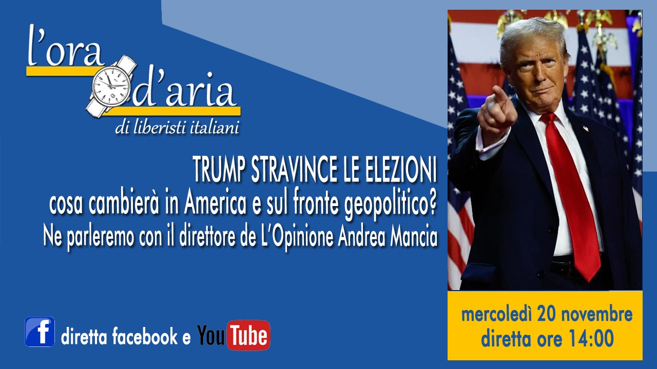 La vittoria di Trump, domani Mancia a L’Ora d’Aria
