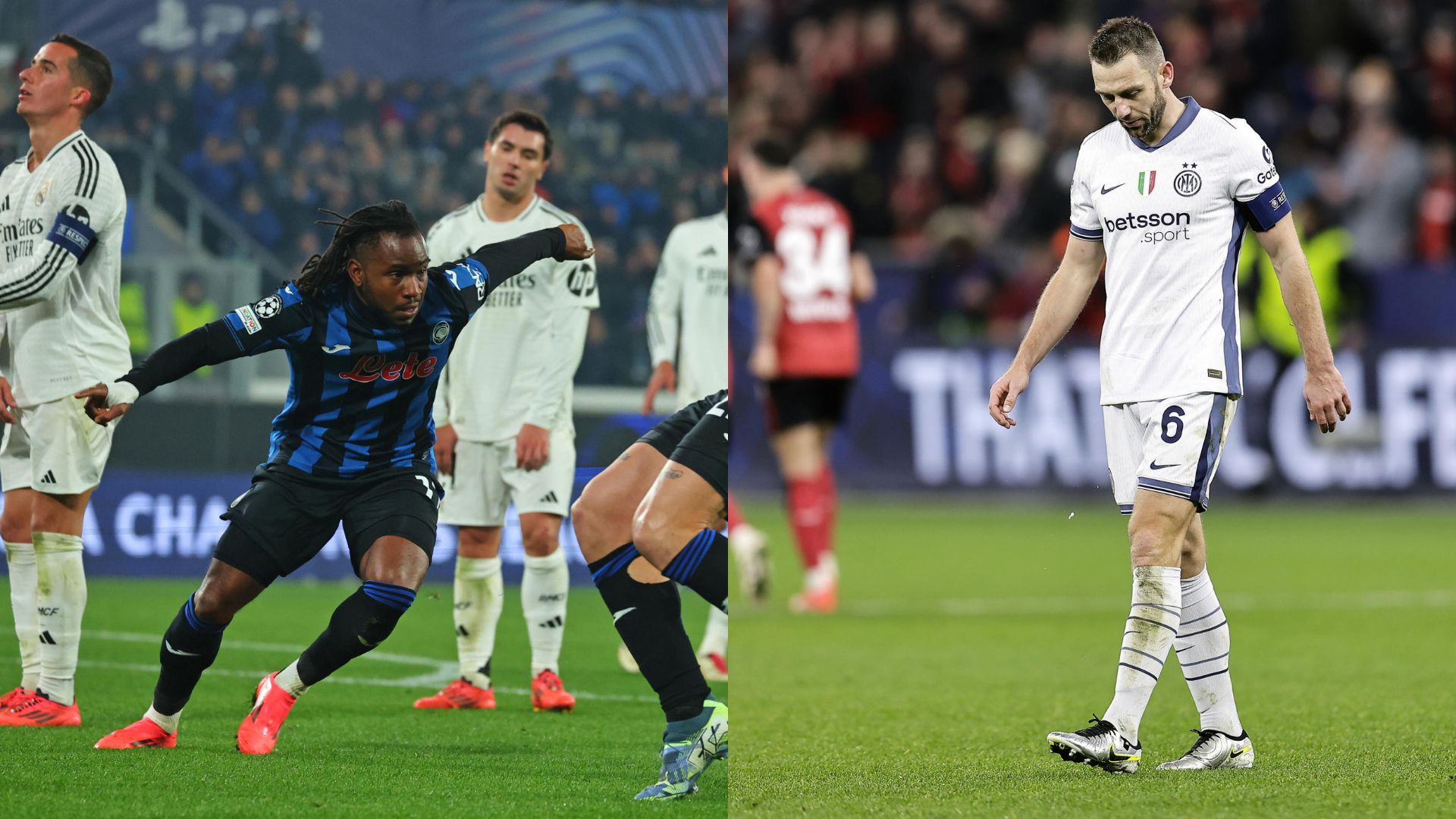 Champions League: prime sconfitte per Inter e Atalanta