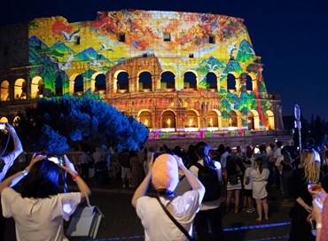 La prima proiezione multimediale della Corea del Sud sul Colosseo