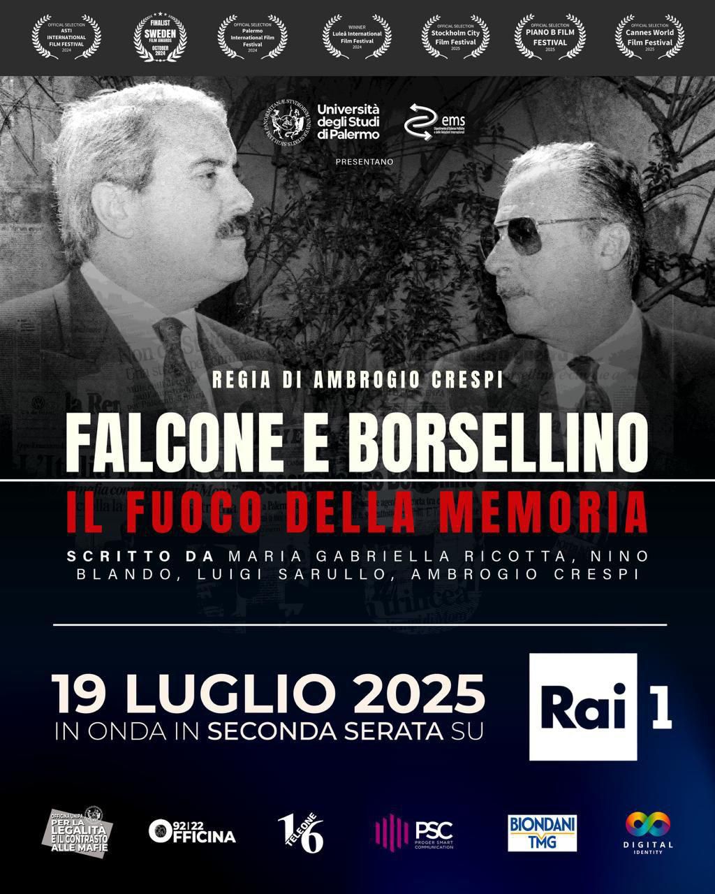 Il docufilm di Crespi su Falcone e Borsellino in onda su Rai 1