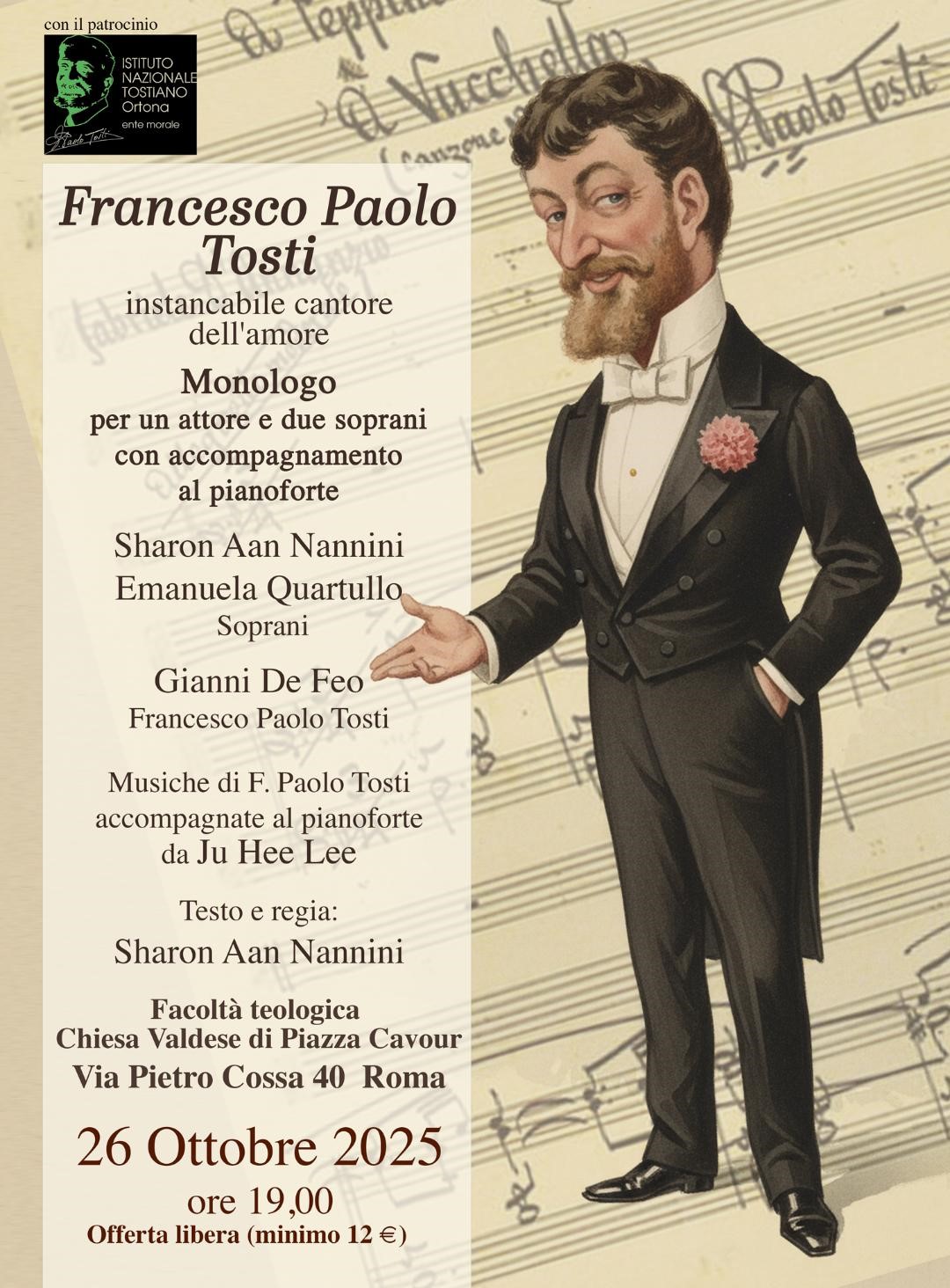 Alla Facoltà Valdese di Teologia, la rinascita di Francesco Paolo Tosti