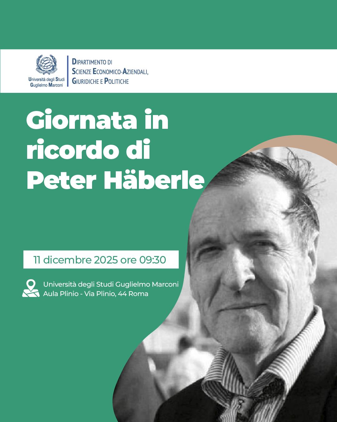 L’università Marconi dedica una giornata di studi a Peter Häberle