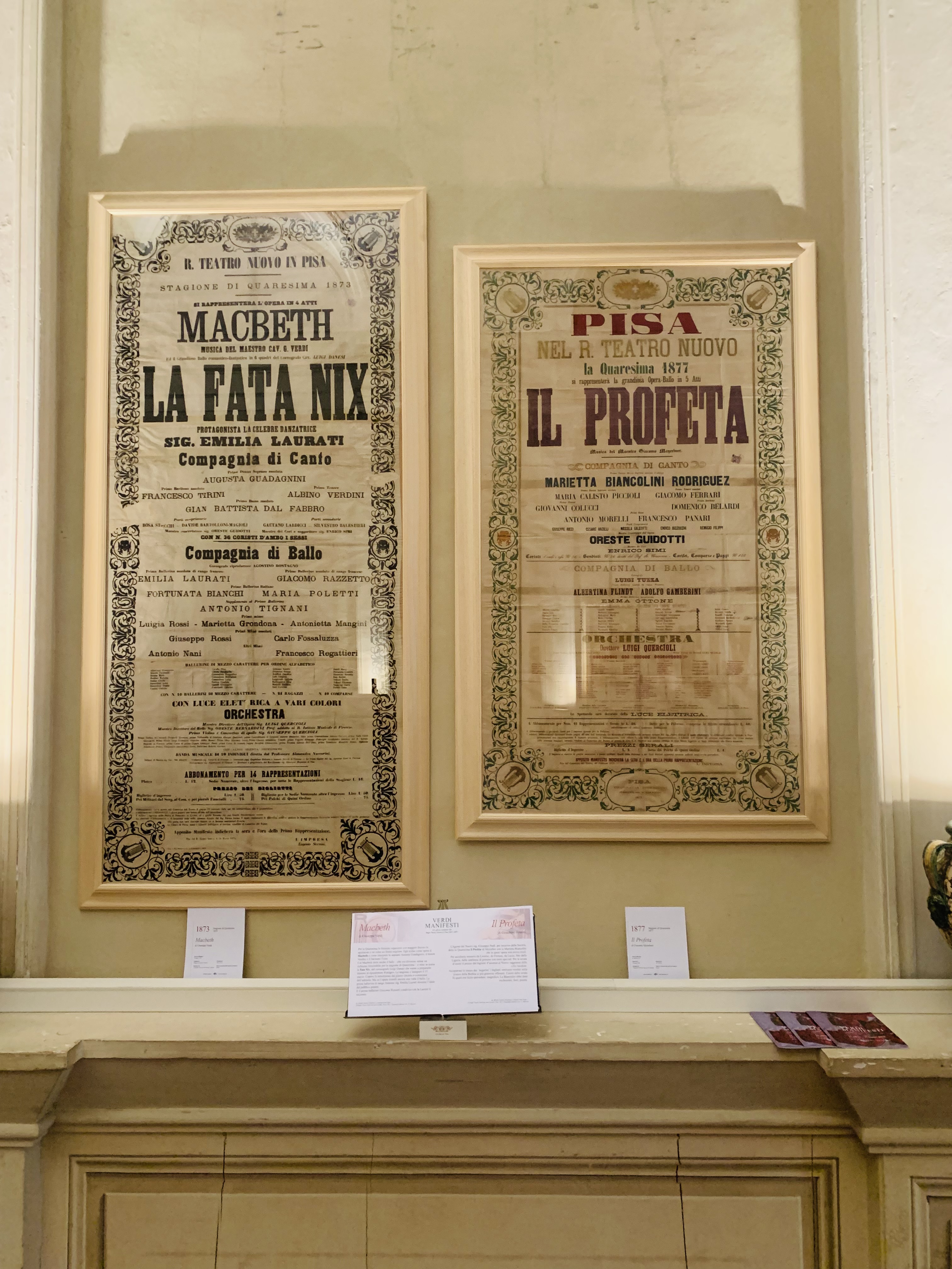 Restaurati i “Verdi manifesti” del Teatro pisano