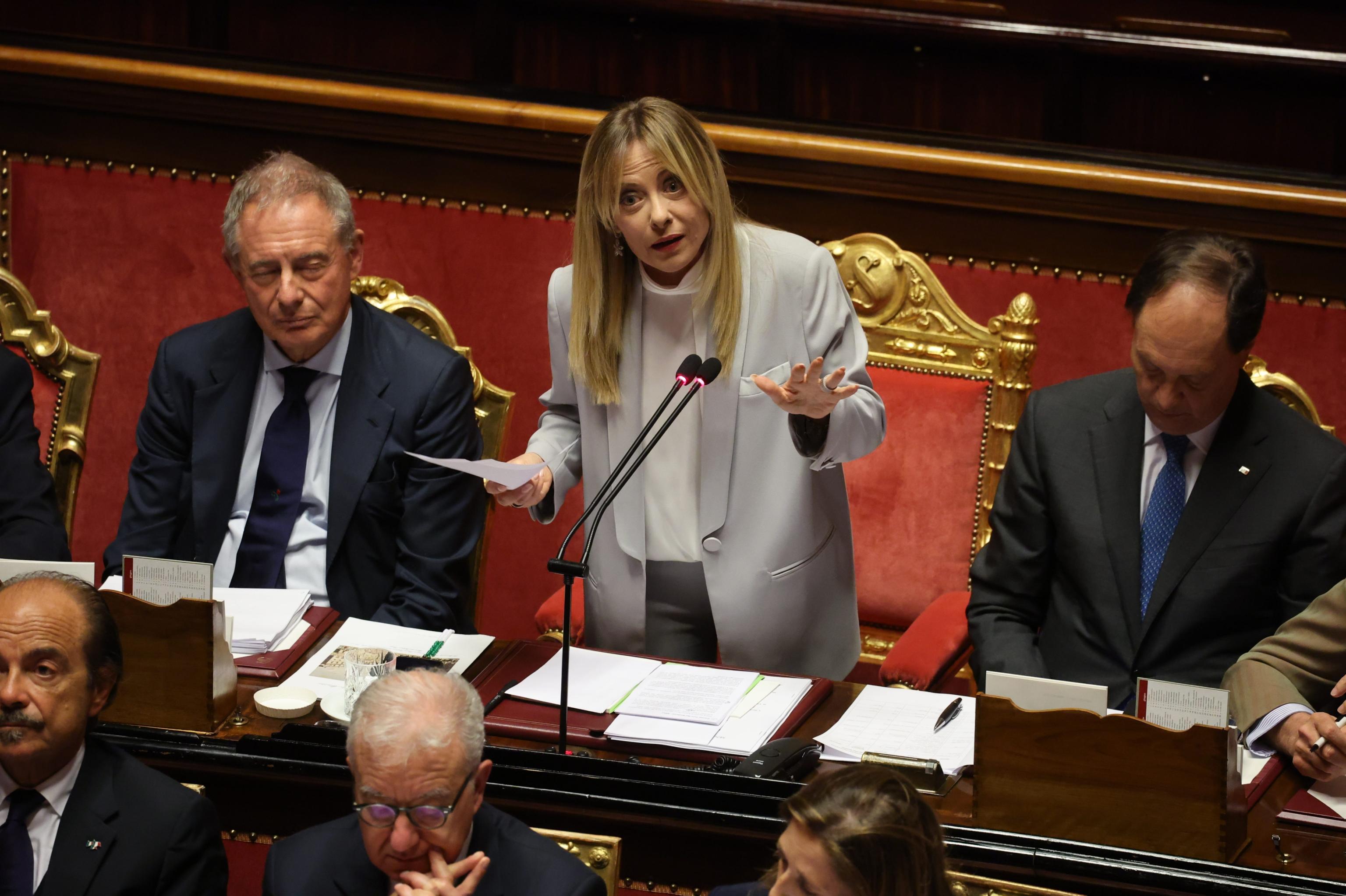 Meloni al Senato: parlo “con chi vuole il bene dell’Italia”