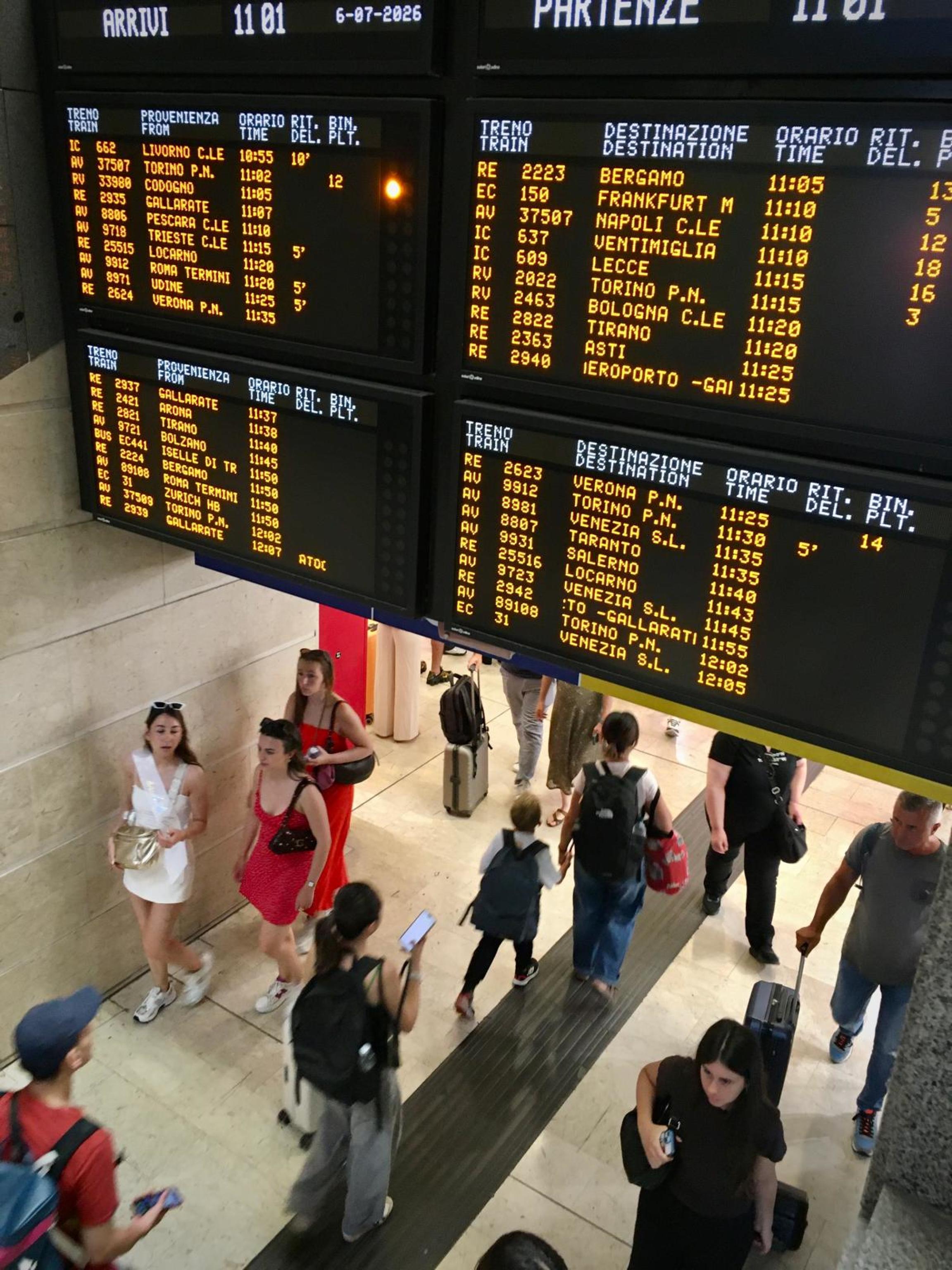 Un luglio “ardente” per i treni italiani
