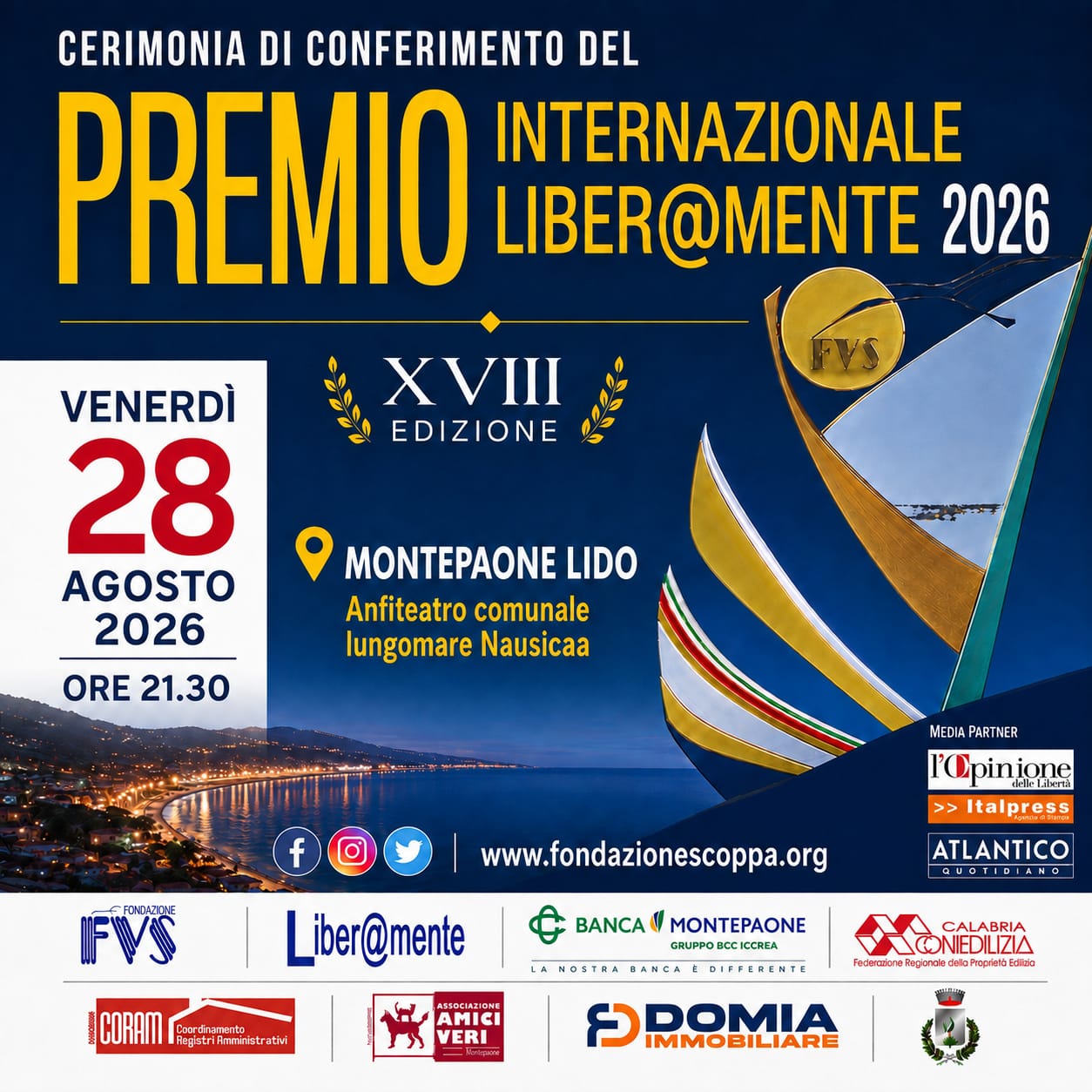 La XVIII edizione del Premio Internazionale Liber@mente